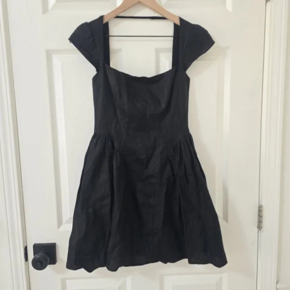 Reformation Oaklyn Linen A Line Mini Dress Size 0 - Picture 3 of 8